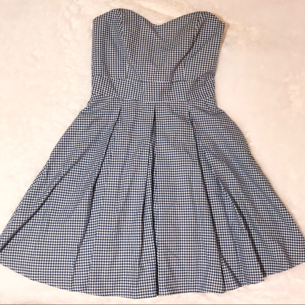 Lauren James strapless Royal blue dress